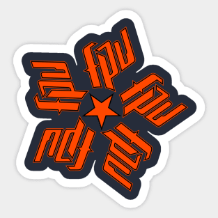 FPV throwing star Sticker